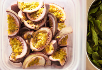 Freshly Sliced Passionfruit