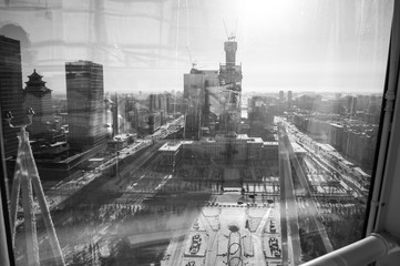 Skyscraper Constructions seen from Inside Baiterek Tower in Nur-Sultan, Kazakhstan during Daytime