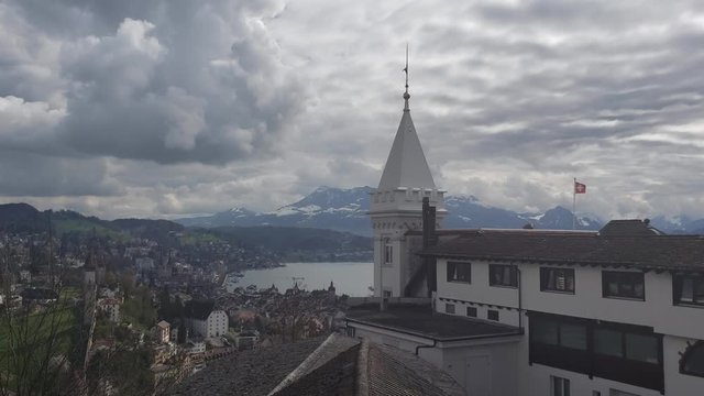 Lucerne, Switzerland - April, 2019 - View of Lucern
