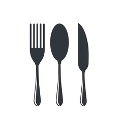 Spoon and fork logo vector icon