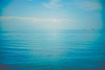 Summer blue sea and blue sky. I want to go on an adventure.