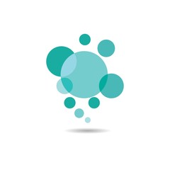 Bubble logo vector icon