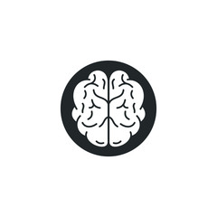 Brain, mind or intelligence icon template color editable. Brain symbol vector sign isolated on white background illustration for graphic and web design.