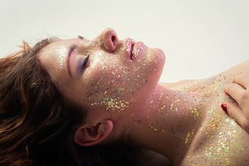 Fototapeta premium glitter shiny makeup