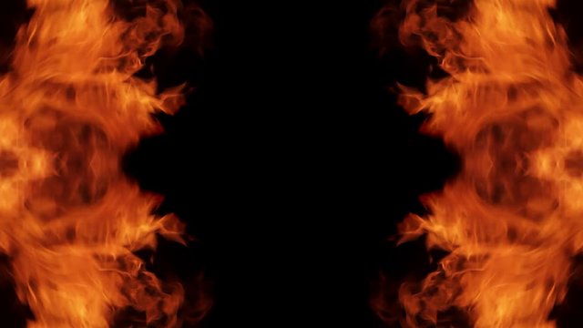 Frame of fire on black background Full HD