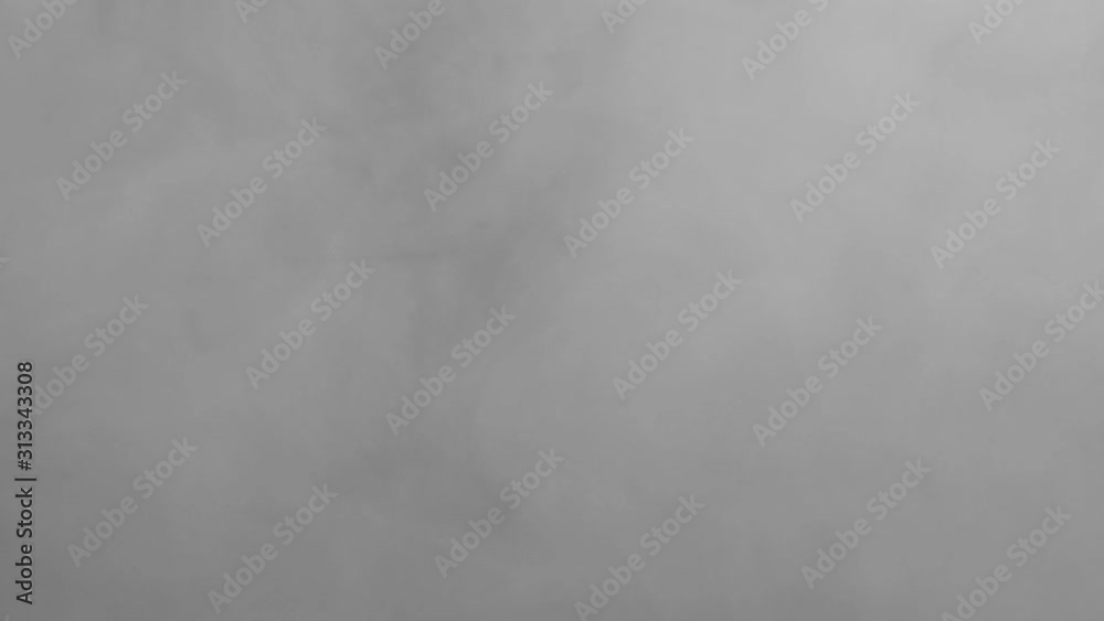 Wall mural white smoke on a black background. start the cloud moving from the top left edge to the bottom right