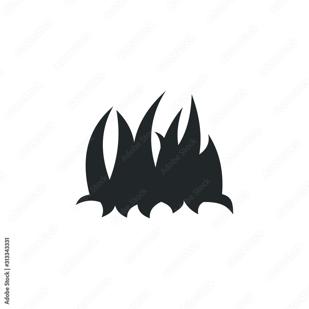 Poster grass leaves icon template color editable. organic grass symbol vector sign isolated on white backgr