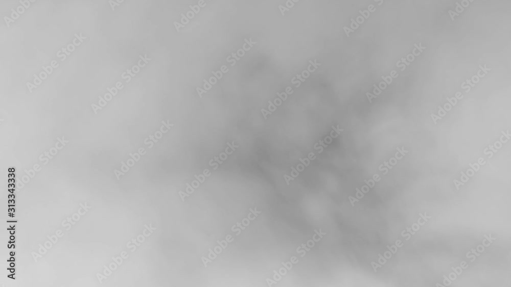 Wall mural white smoke on a black background slow motion. start moving the cloud from bottom to top slowly. the