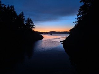 Fototapeta na wymiar Sunset in Sooke, BC, Canada
