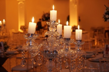 beautiful wedding party lighting and decoration