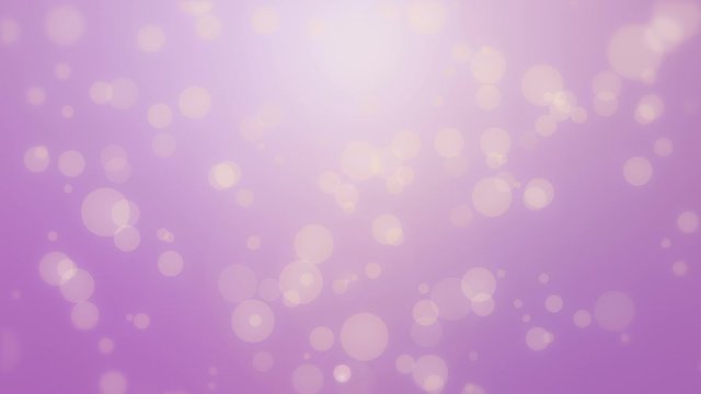 Animated dreamy purple background with floating light bubble particles.
