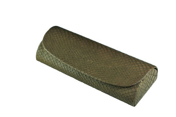 Leather Case for glasses, on white background