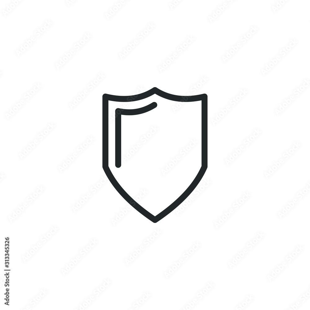 Fototapete shield icon template color editable. shield symbol vector sign isolated on white background illustra