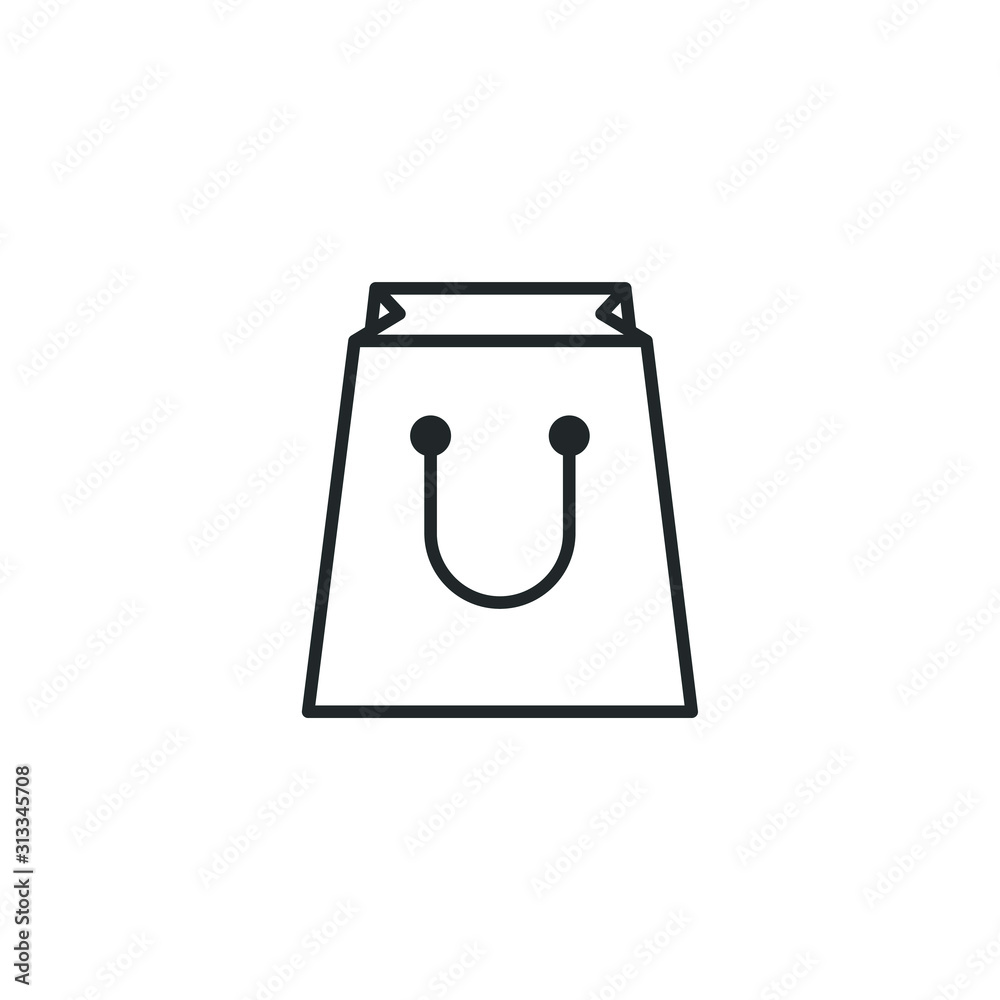 Poster shopping bag icon template color editable. shopping bag symbol vector sign isolated on white backgro