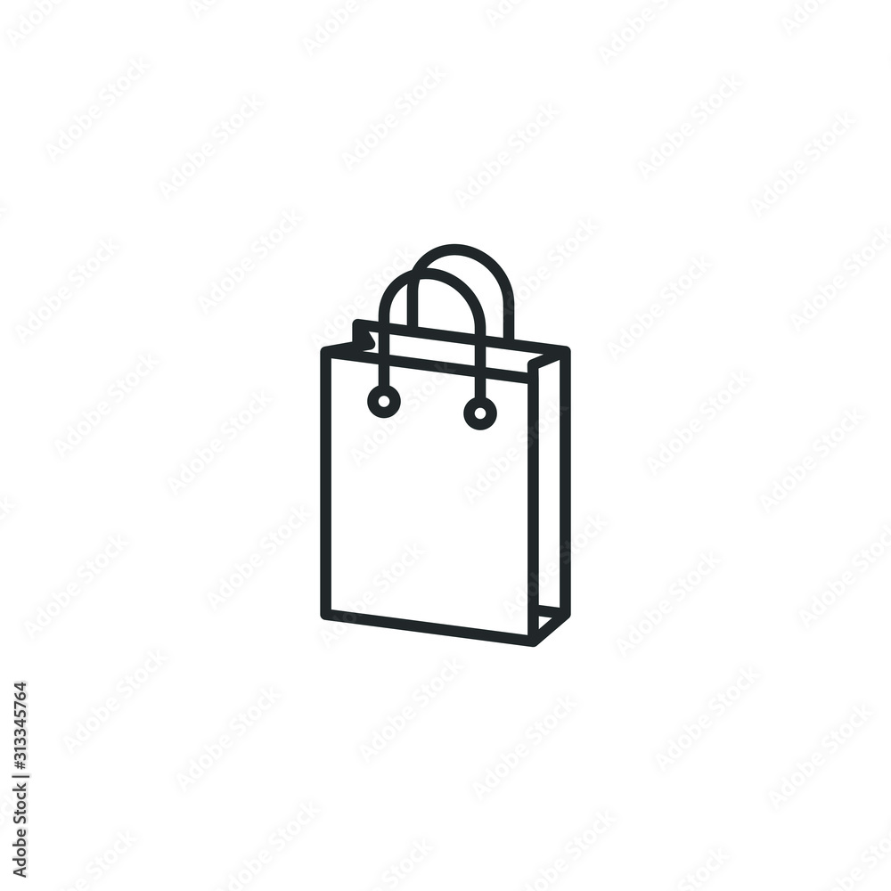 Aufkleber shopping bag icon template color editable. shopping bag symbol vector sign isolated on white background illustration for graphic and web design.