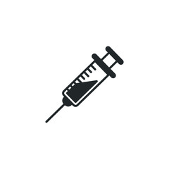 Fototapeta premium Injections and medicines Vaccine and syringe icon template color editable. Medical,medicine symbol vector sign isolated on white background illustration for graphic and web design.