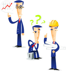 businessman cartoon set