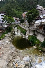 Fototapeta premium Aguas Calientes town in Cusco Peru 