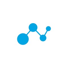 blue molecule logo vector icon illustration