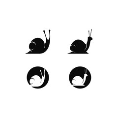 snail logo template vector icon illustration © indra23_anu