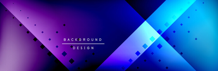Abstract background - squares and lines composition created with lights and shadows. Technology or business digital template