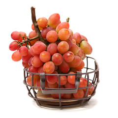 Grapes on a white background 