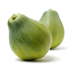 Papaya fruit isolated on a white background