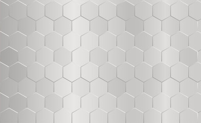 Abstract hexagon pattern gray background. Vector illustration.