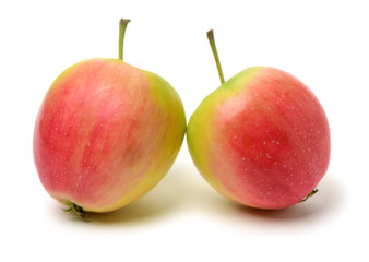 Red apples isolated on white background