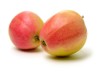 Red apples isolated on white background