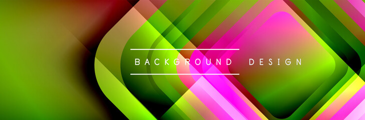 Round squares shapes composition geometric abstract background. Vector Illustration