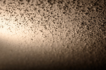 close focus area on popcorn textured ceiling