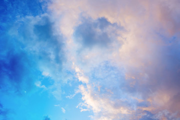 clouds and  Blue sky in the weather day outdoor nature environment abstract background