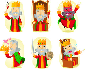 king cartoon set