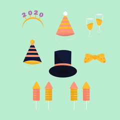 party element collection. flat design illustration