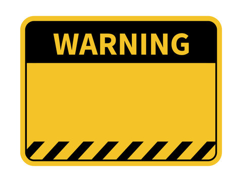 Warning sign. Blank warning sign. Vector illustration