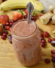 Homemade fruit smoothie
