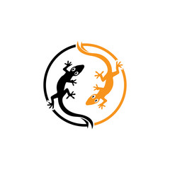 Lizard Chameleon Gecko animall logo and symbol vector illustration