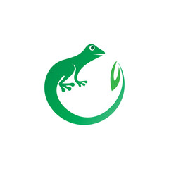 Lizard Chameleon Gecko animall logo and symbol vector illustration