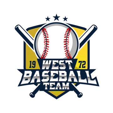 stock vector vintage baseball emblem. sports logo illustration