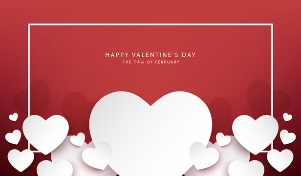 happy valentine's day banner vector desige