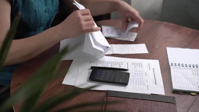 Checking of household expenses and family finances. The Notebook and Pen: This is the oldest method for budgeting. Housewife writes down all sources of income and all expenses