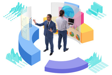 Trader working in technical visualization environment