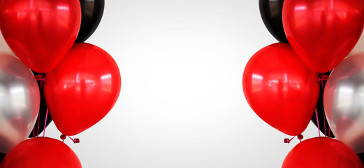 colorful balloons on white background © memorystockphoto