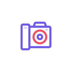 Editable photographing icons for web and mobile.Included icons line Camera, Photo camera with beautiful colors.Camera Icon in trendy flat style.Camera symbol for your web site design, logo, app, UI.