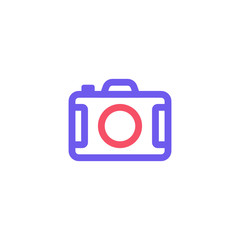 Editable photographing icons for web and mobile.Included icons line Camera, Photo camera with beautiful colors.Camera Icon in trendy flat style.Camera symbol for your web site design, logo, app, UI.