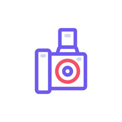 Editable photographing icons for web and mobile.Included icons line Camera, Photo camera with beautiful colors.Camera Icon in trendy flat style.Camera symbol for your web site design, logo, app, UI.