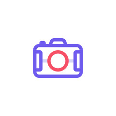 Editable photographing icons for web and mobile.Included icons line Camera, Photo camera with beautiful colors.Camera Icon in trendy flat style.Camera symbol for your web site design, logo, app, UI.