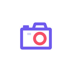 Editable photographing icons for web and mobile.Included icons line Camera, Photo camera with beautiful colors.Camera Icon in trendy flat style.Camera symbol for your web site design, logo, app, UI.
