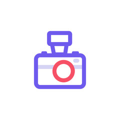 Editable photographing icons for web and mobile.Included icons line Camera, Photo camera with beautiful colors.Camera Icon in trendy flat style.Camera symbol for your web site design, logo, app, UI.